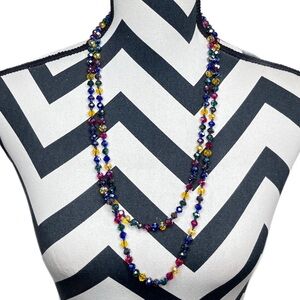 NWT One24 Boutique Boho Colorful All The Layers Muli-Colored Beaded Necklace